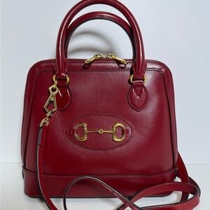 Red Leather Gucci Handbag
